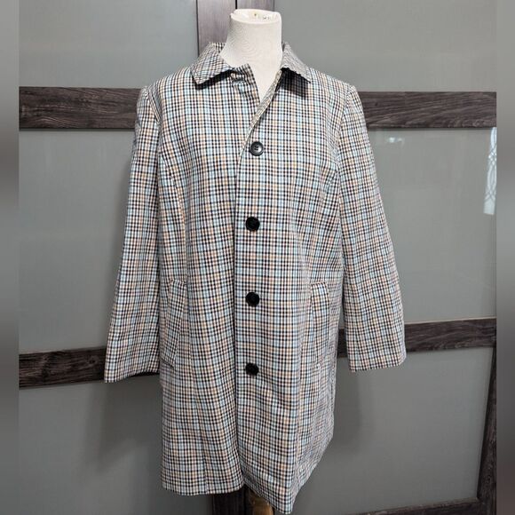 Talbot's checkered Mac peacoat 16 PETITE - Picture 6 of 7